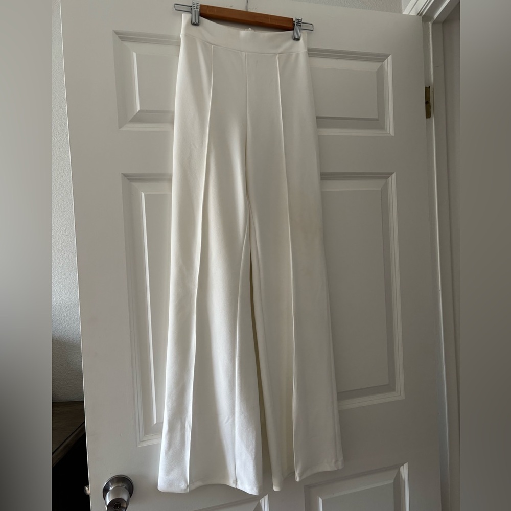 Fashion Nova White Stretch Trousers